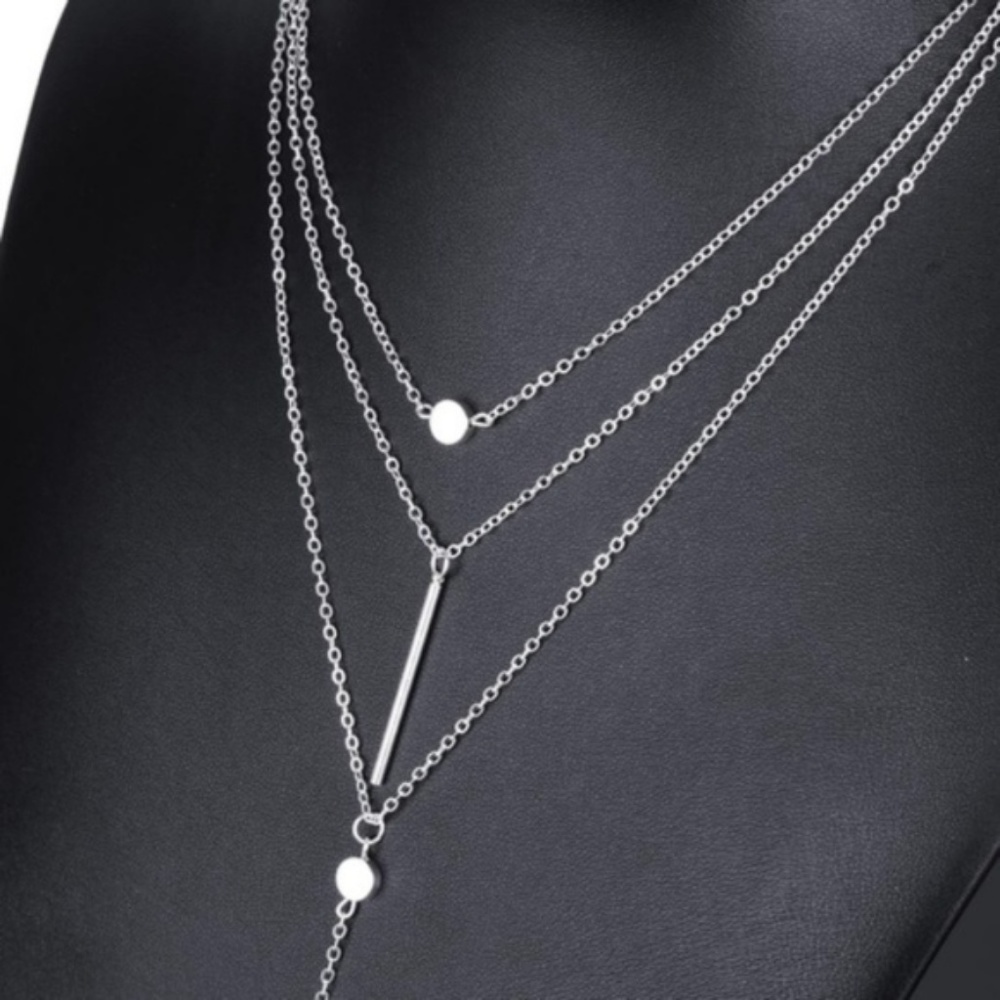 **2 for $20**  Golden Threads 3 layer necklace - Picture 3 of 5